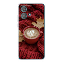 Чохол з унікальним дизайном 'Осінь з кавою' для Motorola Edge 40 Neo – Кава на ковдрі