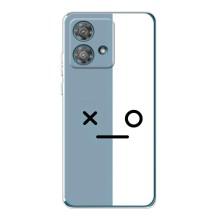 Силиконовые Чехлы (смешные стикеры) для Motorola Edge 40 Neo – Серо-белый