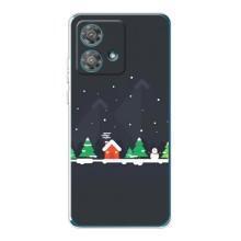 Силиконовый бампер на рождество для Motorola Edge 40 Neo (Город зимний)