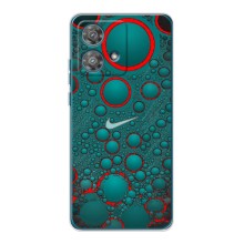 Силиконовый Чехол на Motorola Edge 40 Neo с картинкой Nike (Найк зеленый)