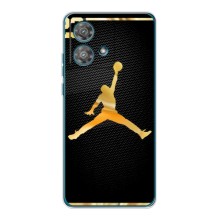 Силиконовый Чехол Nike Air Jordan на Моторола Мото едж 40 нео (Джордан 23)
