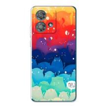 Силиконовый чехол с котиком для Motorola Edge 40 Neo (Mew)