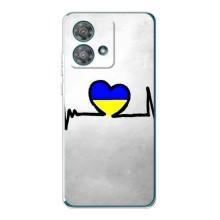 Силиконовый Чехол на Motorola Edge 40 Neo (Я-Украина) – Украинская кардиограмма