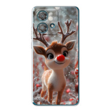 Яркий чехол для Motorola Edge 40 Neo с Зимними Оленятами