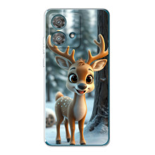 Яскравий чохол для Motorola Edge 40 Neo з Зимові Оленята – Оленятко в лісі