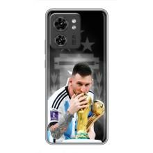 Чехлы для Motorola Edge 40 Pro (Leo чемпион) (AlphaPrint) (Месси Чемпион)