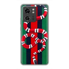 Чехлы ГУЧЧИ для Мото Ейдж 40 Про (AlphaPrint) (Gucci змия)