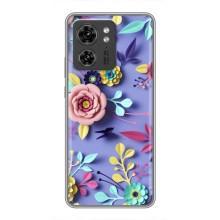 Чехлы с Цветами для Motorola Edge 40 Pro (VPrint) (Цветочный дизайн)