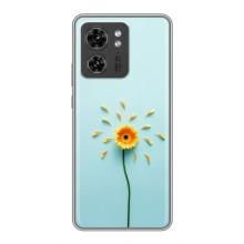 Чехлы с Цветами для Motorola Edge 40 Pro (VPrint) (Желтый цветок)
