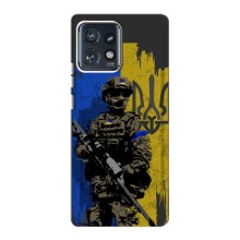 Чехлы с картинкой ЗСУ для Motorola Edge 40 Pro (AlphaPrint) – АРТ солдат