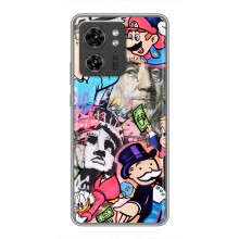 Чехлы с крутыми принтами для Motorola Edge 40 Pro - (PREMIUMPrint) (Monopoly man)