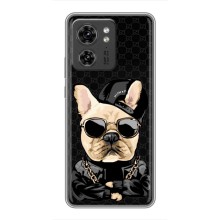 Чехлы с крутыми принтами для Motorola Edge 40 Pro - (PREMIUMPrint) (Стильная собака)