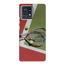 Чехлы с принтом Спортивная тематика для MOTO Edge 40 Pro (Ракетки теннис)