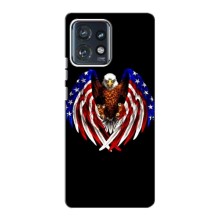 Чехол Флаг USA для Motorola Edge 40 Pro – Крылья США