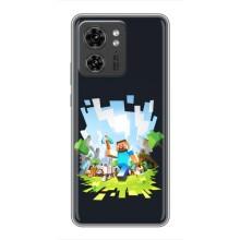 Чехол Майнкрафт на Motorola Edge 40 Pro (AlphaPrint) Minecraft (персонажи Minecraft)