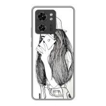 Чехол с печатью для Motorola Edge 40 Pro - (Мода) (AlphaPrint) (Фото девочки)