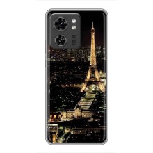 Чехол Эйфелева Башня для Motorola Edge 40 Pro - (AlphaPrint) (Ночной Париж)