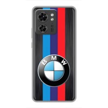 Чехол для Мото Ейдж 40 Про - с принтом БМВ (AlphaPrint) (Лого BMW)