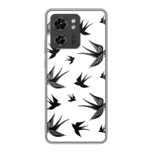 Чехол с птицами на Motorola Edge 40 Pro (VPrint) (Ласточки)