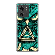 Чехол с птицами на Motorola Edge 40 Pro (VPrint) (Сова с глазом)