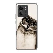 Чехол с птицами на Motorola Edge 40 Pro (VPrint) (Сова)