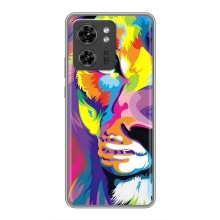 Чехол со Львом для Motorola Edge 40 Pro (VPrint) (Яркий Лев)