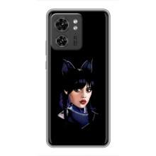 Чехлы Венсдей на Motorola Edge 40 Pro Уэнсдей (AlphaPrint) (серьезная Уэнздей)
