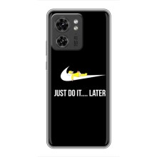 Чохол з логтипом Найк на Motorola Edge 40 Pro (Nike just do it)
