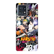 Купить Чехлы на телефон с принтом Anime для Моторола Мото едж 40 про (Наруто постер)