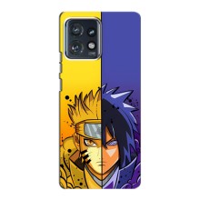 Купить Чехлы на телефон с принтом Anime для Моторола Мото едж 40 про (Naruto Vs Sasuke)