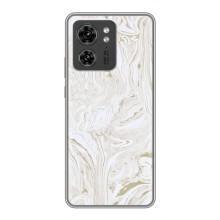 Мраморный чехол на Motorola Edge 40 Pro (VPrint) (Белый мрамор)