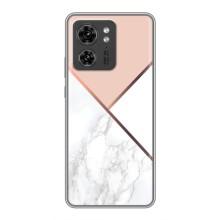 Мраморный чехол на Motorola Edge 40 Pro (VPrint) (Тройной мрамор)