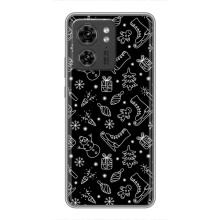 Новогодние, Праздничные Чехлы для Motorola Edge 40 Pro - 2024 год (Новогодний фон)