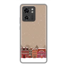 Новогодние, Праздничные Чехлы для Motorola Edge 40 Pro - 2024 год (Зимний город)