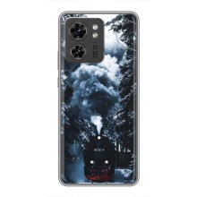 Новогодние, Праздничные Чехлы для Motorola Edge 40 Pro - 2024 год (Зимний поезд)