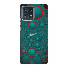 Силиконовый Чехол на Motorola Edge 40 Pro с картинкой Nike (Найк зеленый)
