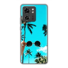 Силиконовый чехол с КАРТИНКАМИ лето для Motorola Edge 40 Pro (AlphaPrint) (Взгляд лето)