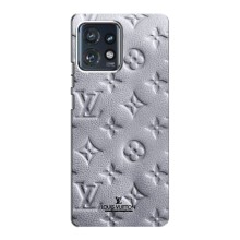 Текстурный Чехол Louis Vuitton для Моторола Мото едж 40 про – Белый ЛВ