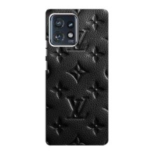 Текстурный Чехол Louis Vuitton для Моторола Мото едж 40 про (Черный ЛВ)