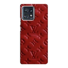 Текстурный Чехол Louis Vuitton для Моторола Мото едж 40 про – Красный ЛВ