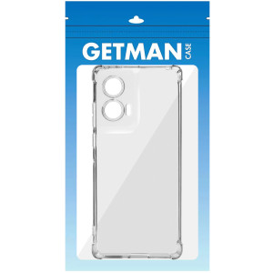 TPU чехол GETMAN Ease logo усиленные углы Full Camera для Motorola Edge 50 Fusion – Прозрачный