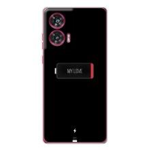 Чехлы для любимой на Моторола Едж 50 Ф'южн (VPrint) (Love battery)