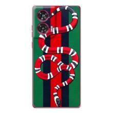 Чохли  GUCCI для Моторола Едж 50 Ф'южн (AlphaPrint) (Gucci змія)