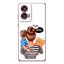 Чохол з друком для Motorola Edge 50 Fusion - (Мама з дитинкою) (AlphaPrint) (Мама з синочком)