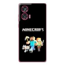 Чохол Майнкрафт на Motorola Edge 50 Fusion (AlphaPrint) Minecraft (герої Minecraft)