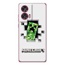 Чохол Майнкрафт на Motorola Edge 50 Fusion (AlphaPrint) Minecraft (кріпер Майнкрафт)