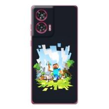 Чохол Майнкрафт на Motorola Edge 50 Fusion (AlphaPrint) Minecraft (персонажі Minecraft)