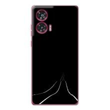 Чехол с картинками на черном фоне для Motorola Edge 50 Fusion – Дорога