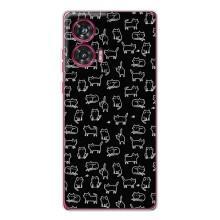 Чохол з принтом для Motorola Edge 50 Fusion (AlphaPrint) Модні коти (Маленькі котики)