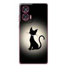 Чохол з принтом для Motorola Edge 50 Fusion (AlphaPrint) Модні коти (Силует котика)